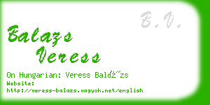 balazs veress business card